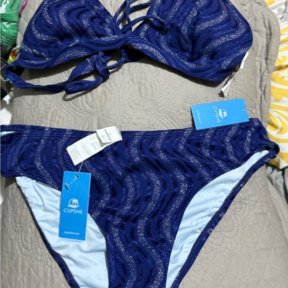 Cupshe‎ Blue Bikini Set - Picture 1 of 3